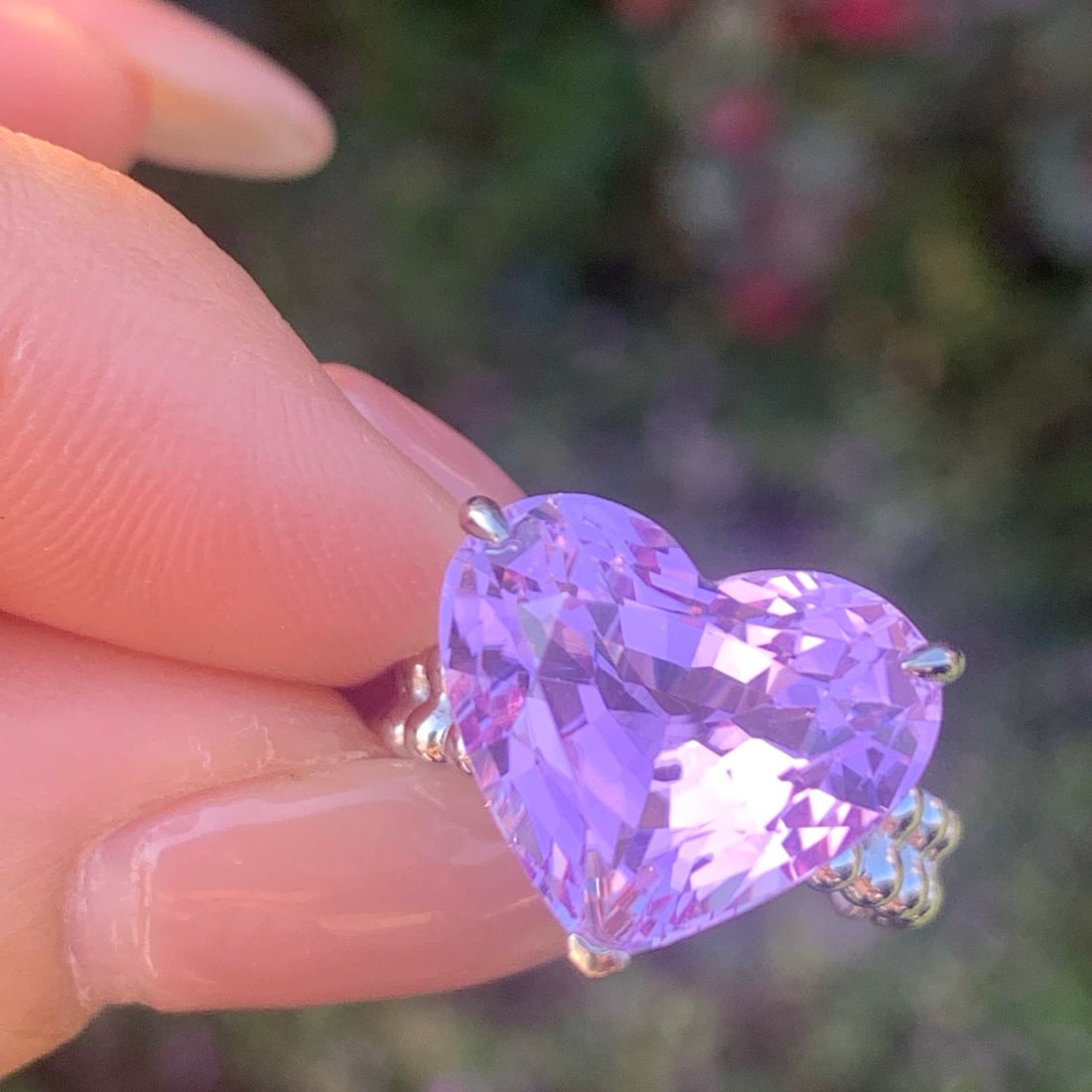 14k Gold 11.59 Ct Natural Kunzite Ring - 4