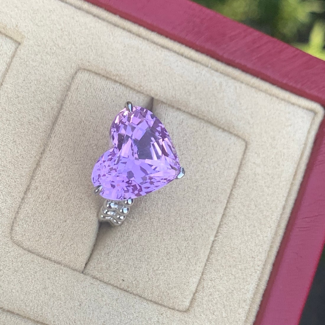 14k Gold 11.59 Ct Natural Kunzite Ring - 5