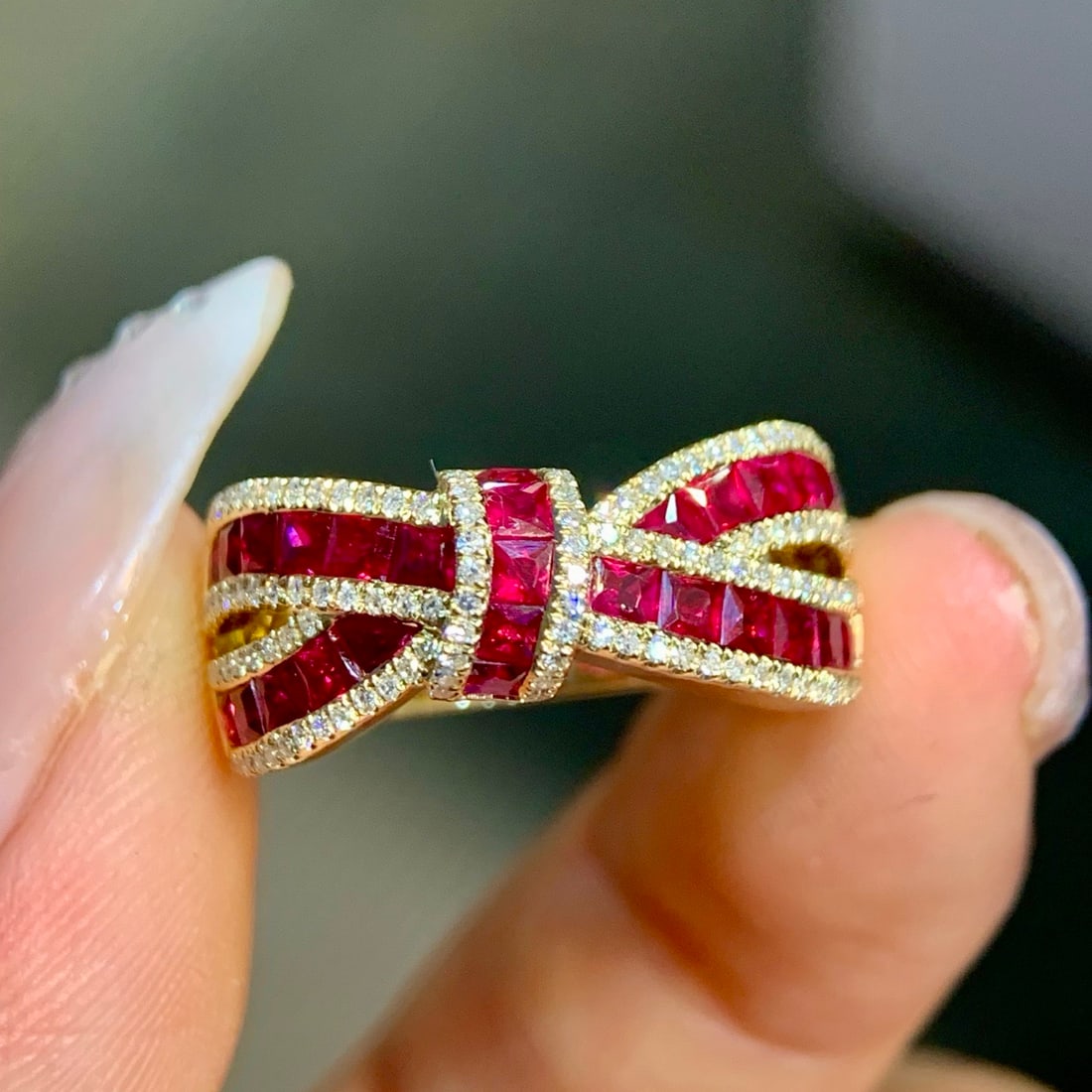 14k Gold 2.06 Ctw Natural Ruby & Diamond Ring - 3