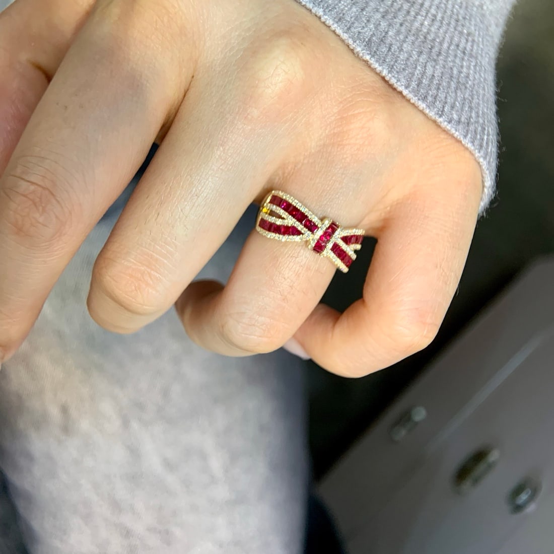 14k Gold 2.06 Ctw Natural Ruby & Diamond Ring - 5