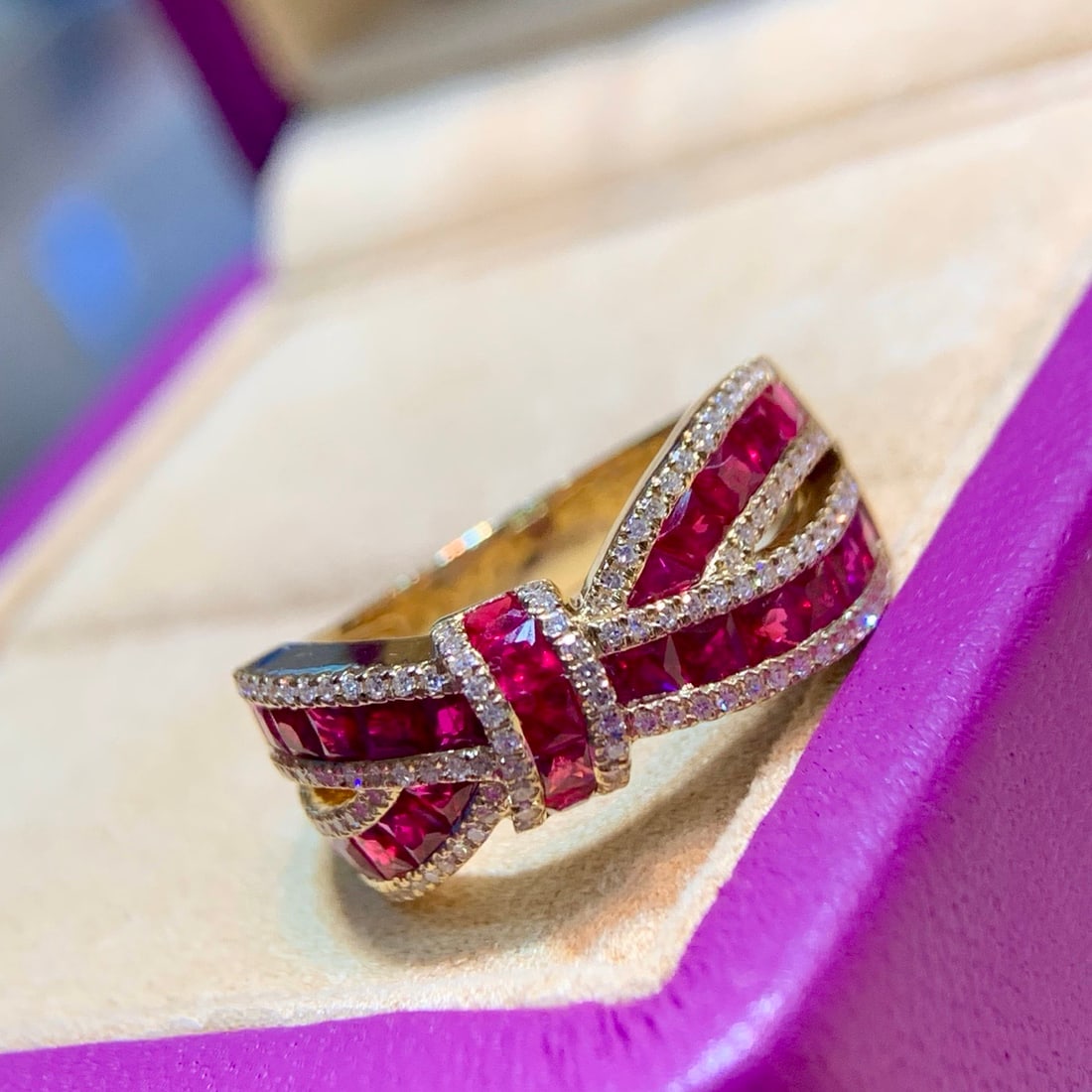 14k Gold 2.06 Ctw Natural Ruby & Diamond Ring - 6