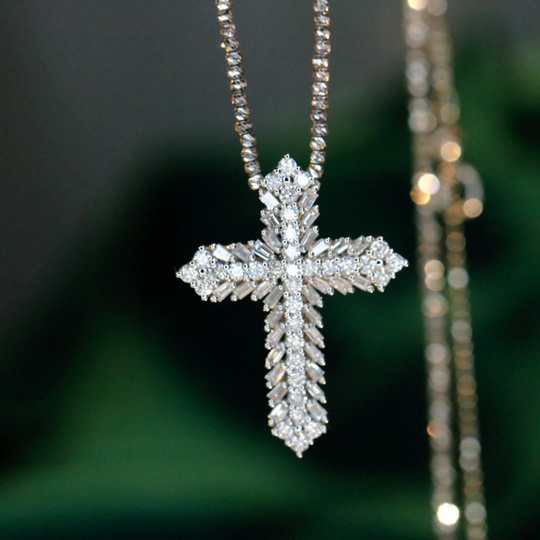 14k Gold 1 Ct Natural H Diamond Pendant( Without Chain ) - 3