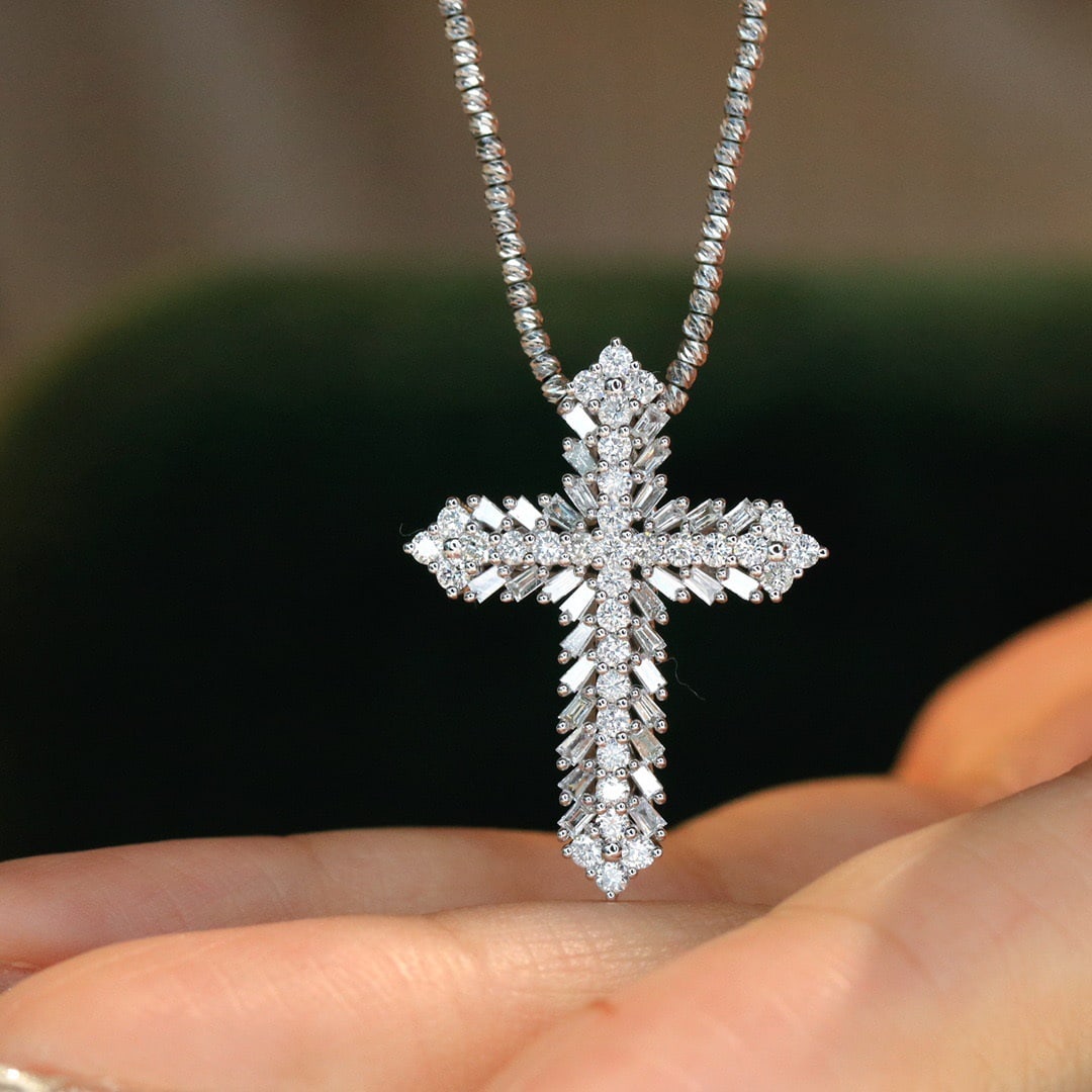 14k Gold 1 Ct Natural H Diamond Pendant( Without Chain ) - 5