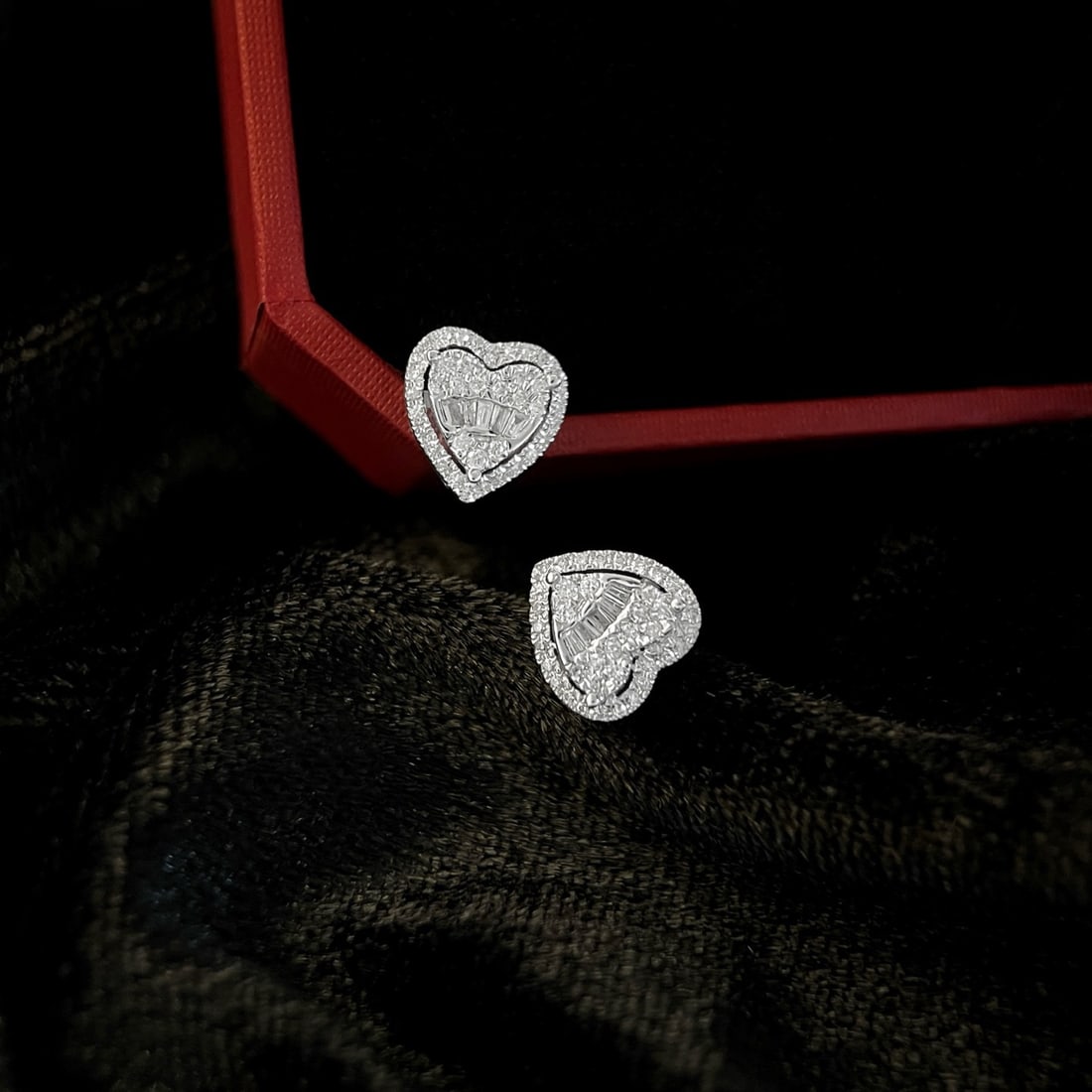 14k Gold 0.5 Ct Natural H Diamond Earrings - 2