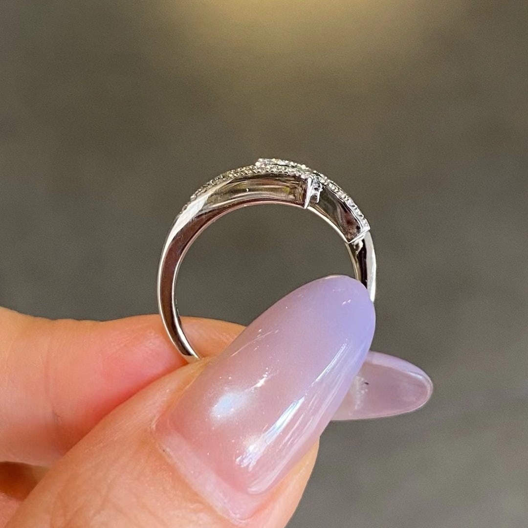 14k Gold 1 Ct Natural Emerald & Diamond Ring - 4