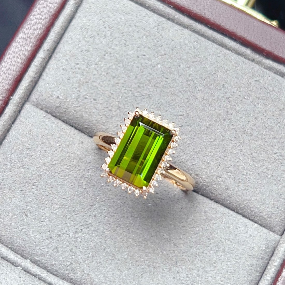 14k Gold 3.61 Ctw Natural Tourmaline & Diamond Ring - 4