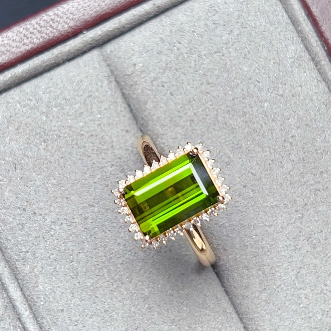 14k Gold 3.61 Ctw Natural Tourmaline & Diamond Ring - 5