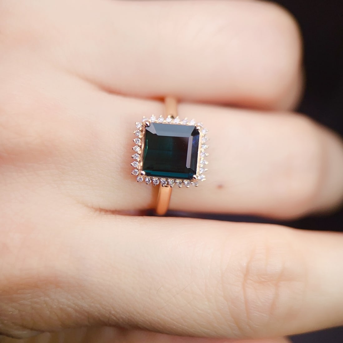 14k Gold 2.40 Ctw Natural Tourmaline & Diamond Ring - 6