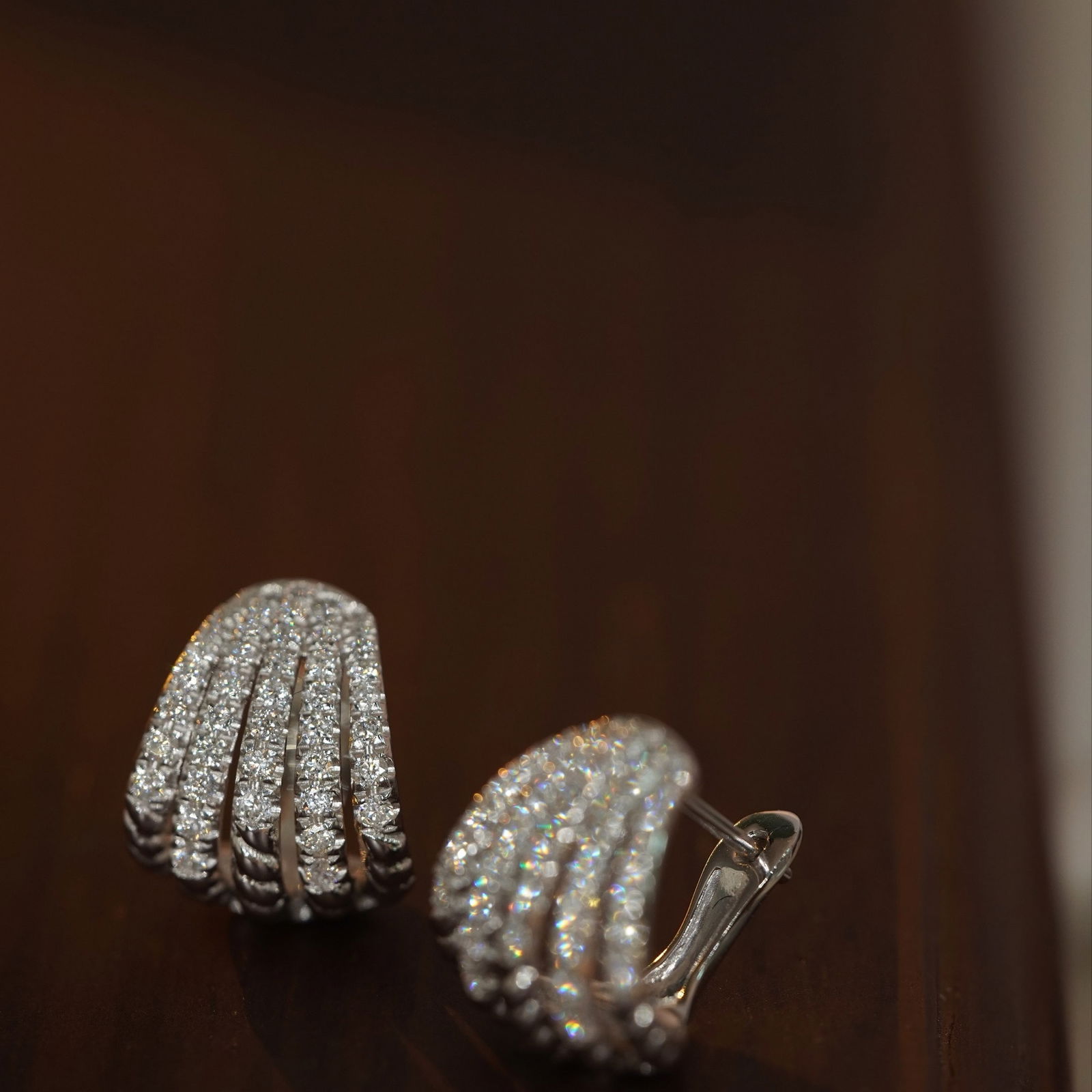 14k Gold 0.62 Ct Natural H Diamond Earrings (1 of 8)