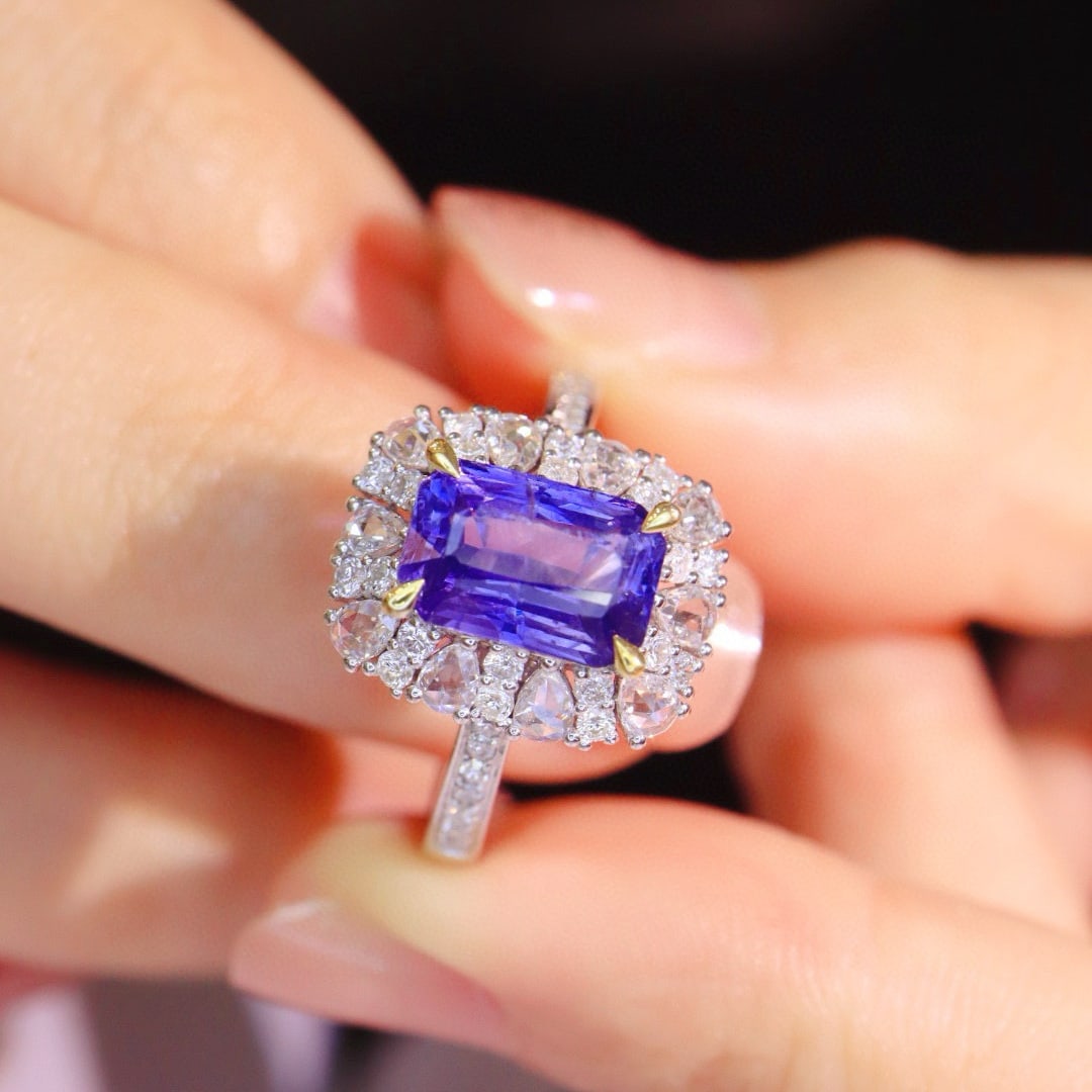 14k Gold 2.53 Ctw Natural Sapphire & Diamond Ring - 8