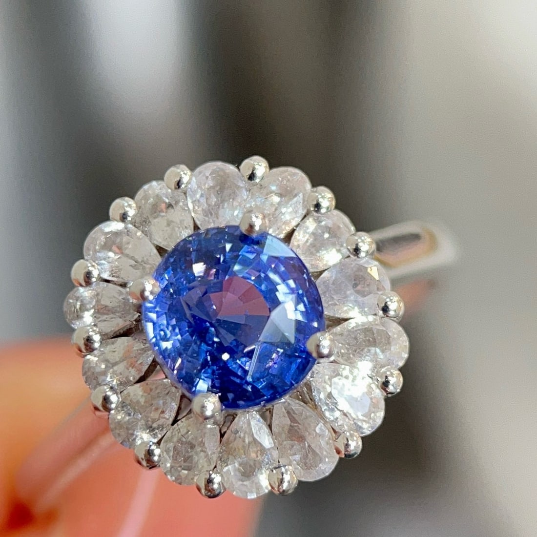 14k Gold 2.44 Ctw Natural Sapphire & Sapphire Ring - 4