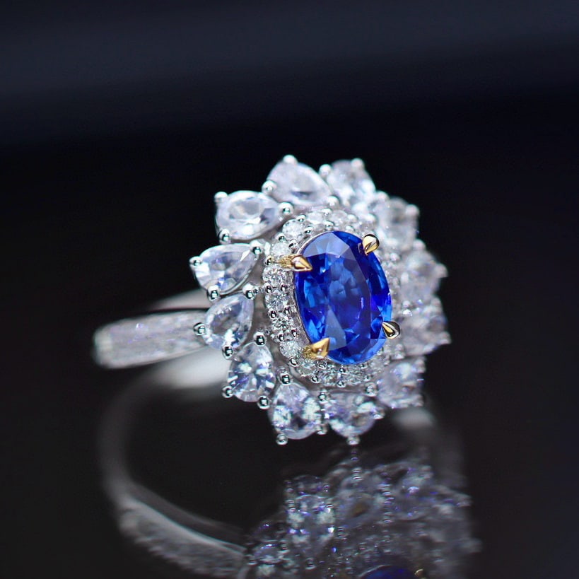 14k Gold 2.31 Ctw Natural Sapphire & Sapphire Ring - 3