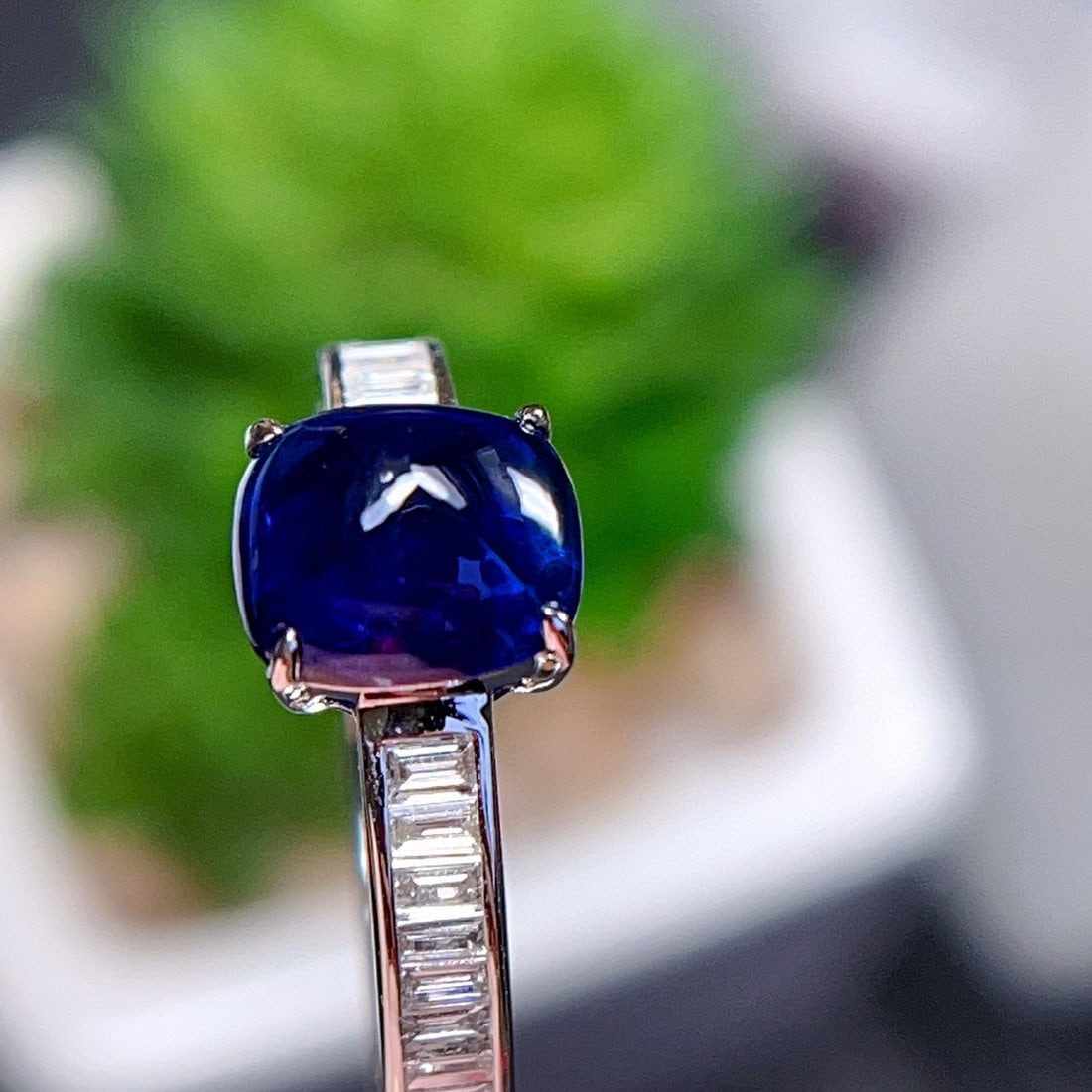 14k Gold 2.55 Ctw Natural Sapphire & Diamond Ring - 5