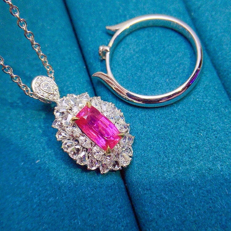 14k Gold 2.35 Ctw Natural Ruby & Diamond Ring/pendant( Without Chain ) - 4