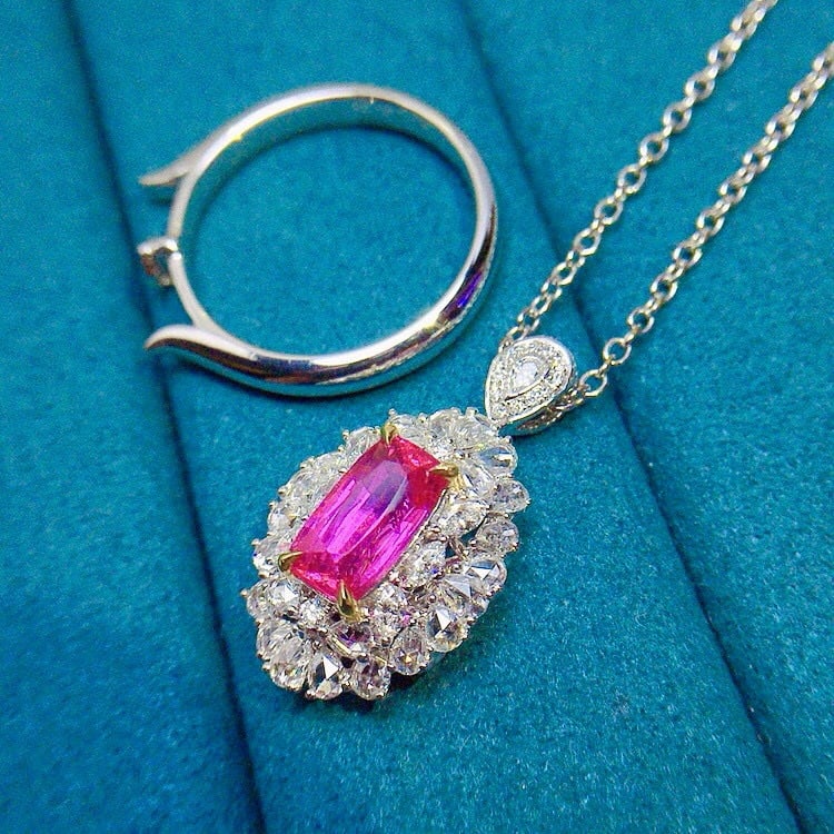 14k Gold 2.35 Ctw Natural Ruby & Diamond Ring/pendant( Without Chain ) - 6