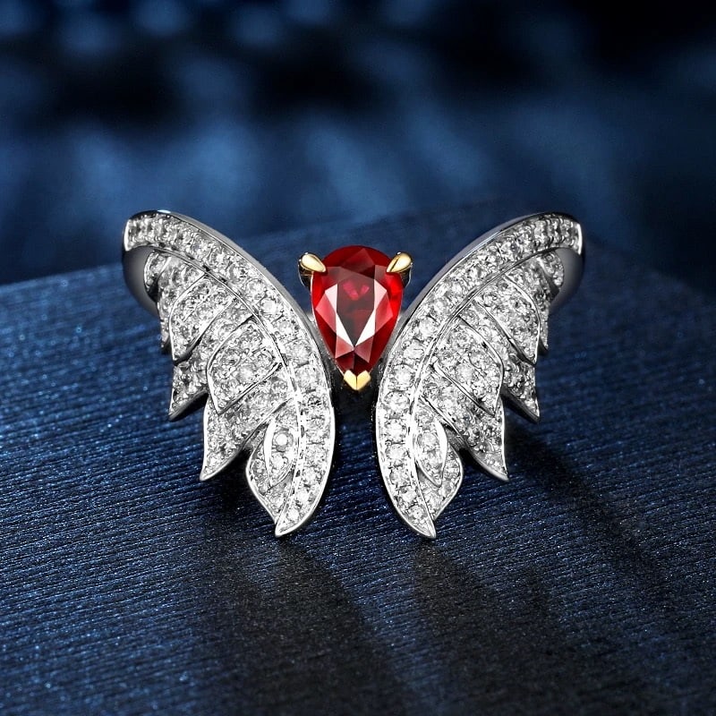 14k Gold 0.89 Ctw Natural Ruby & Diamond Ring - 3