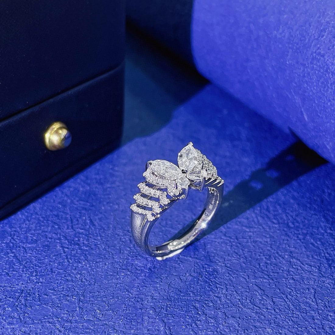 14k Gold 0.83 Ct Natural H Diamond Ring - 2