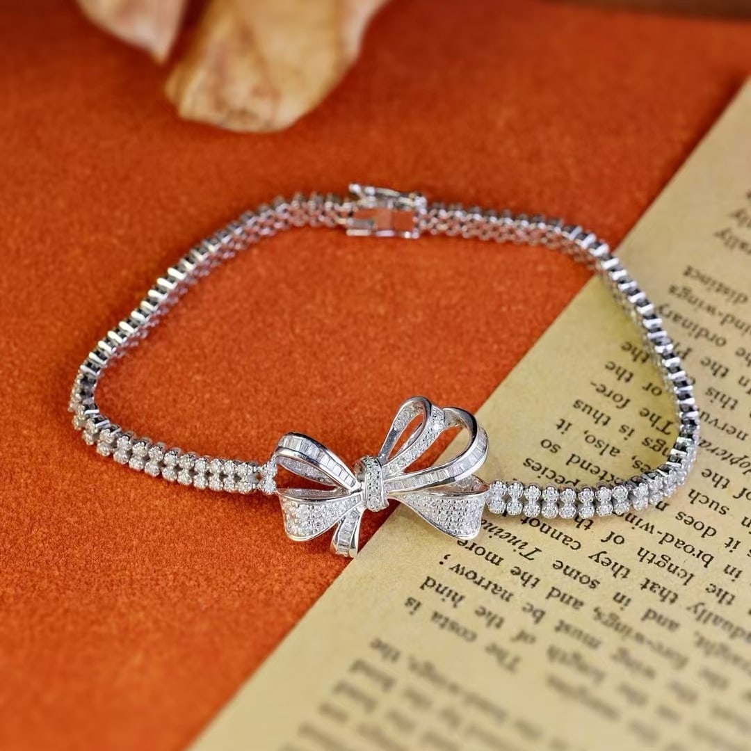 14k Gold 1.8 Ct Natural H Diamond Bracelet - 4