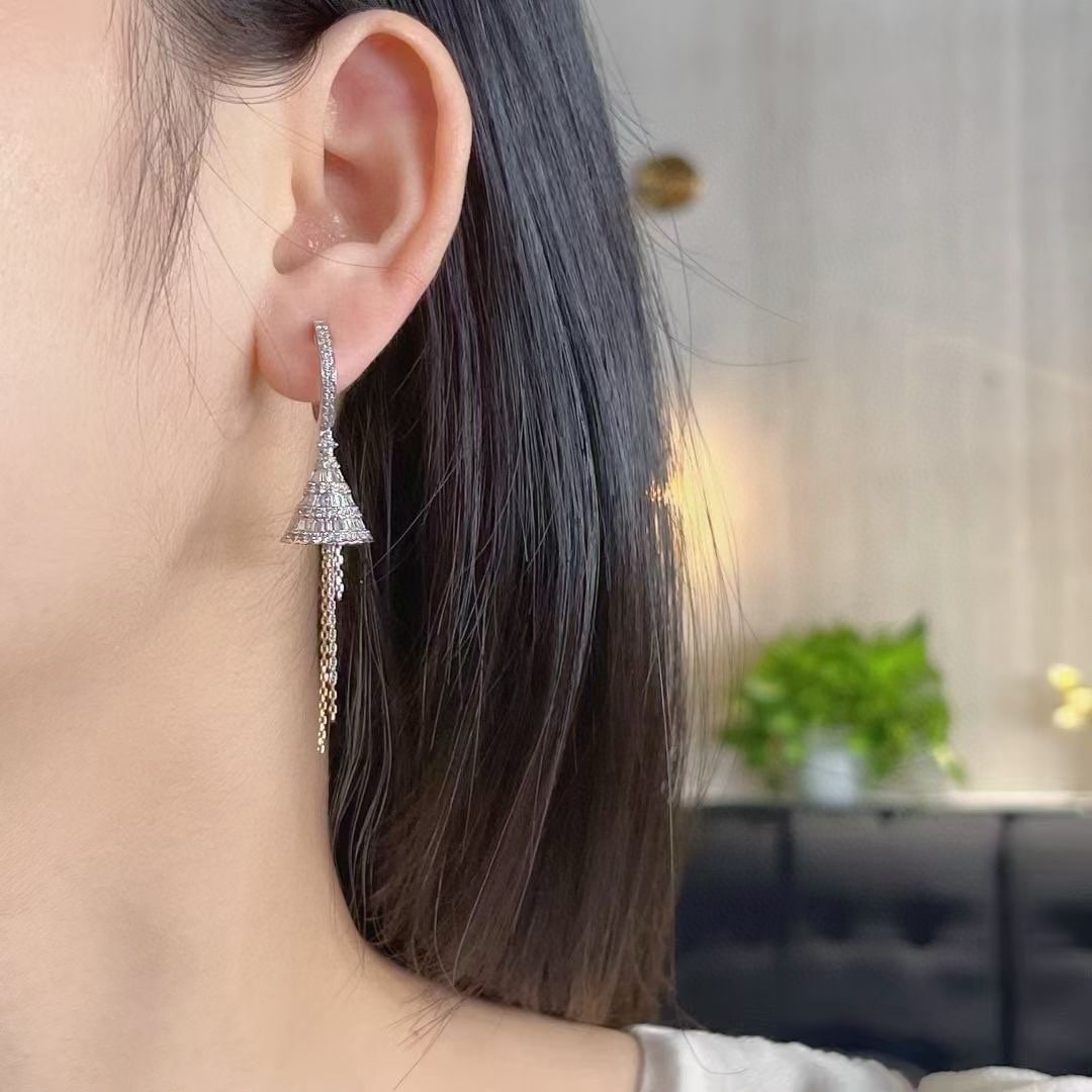 14k Gold 1.38 Ctw Natural H Diamond Earrings - 3