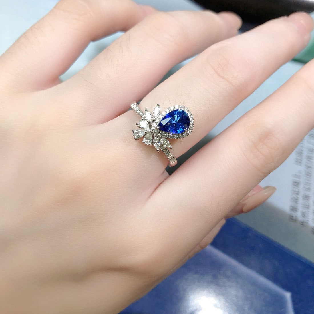 14k Gold 1.86 Ctw Natural Sapphire & Diamond Ring - 7