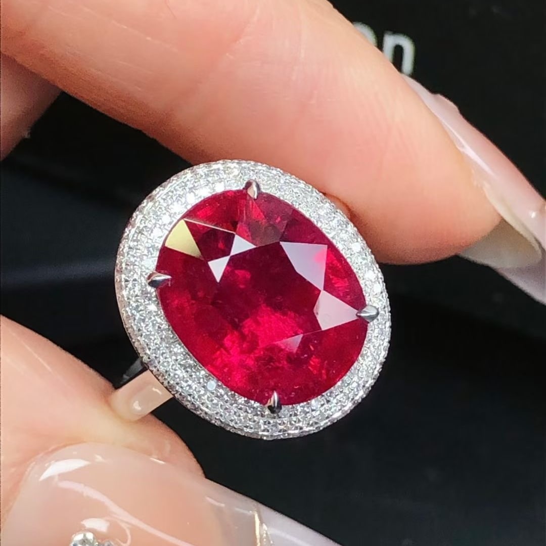 14k Gold 7.73 Ctw Natural Tourmaline & Diamond Ring - 3