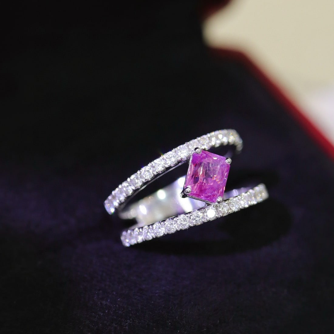 14k Gold 1.87 Ctw Natural Sapphire & Diamond Ring - 7