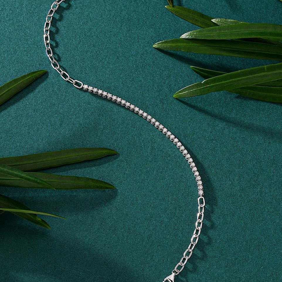 14k Gold 0.45 Ct Natural H Diamond Bracelet - 2