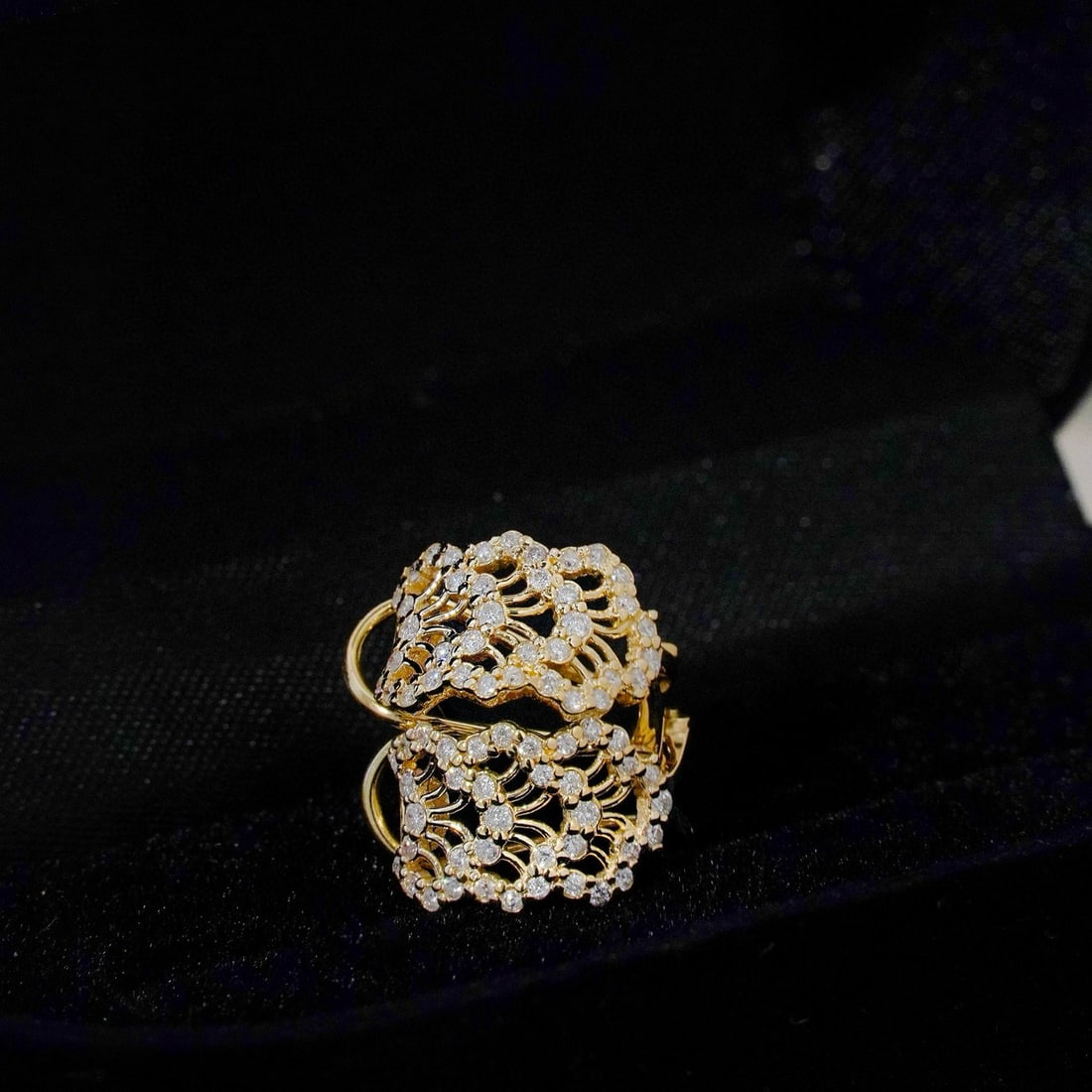 14k Gold 0.5 Ct Natural H Diamond Earrings - 4