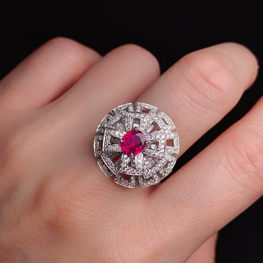 14k Gold 1.73 Ctw Natural Ruby & Diamond Ring - 2