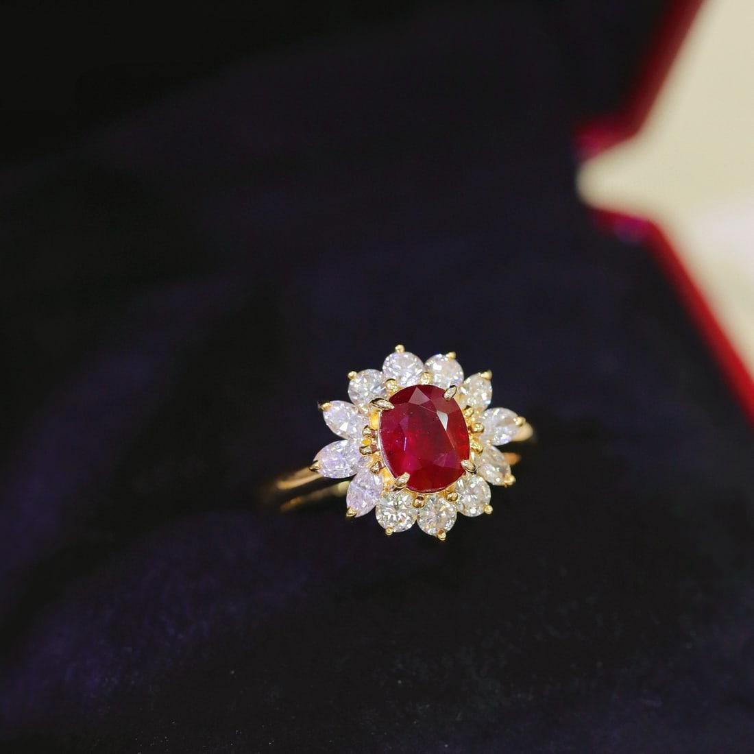 14k Gold 2.24 Ctw Natural Ruby & Diamond Ring - 3