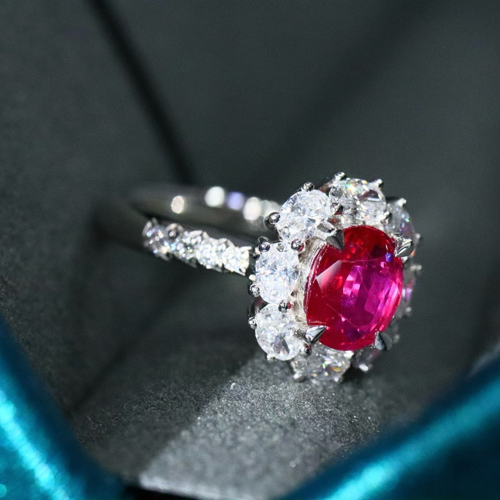 14k Gold 1.21 Ctw Natural Ruby & Diamond Ring - 2