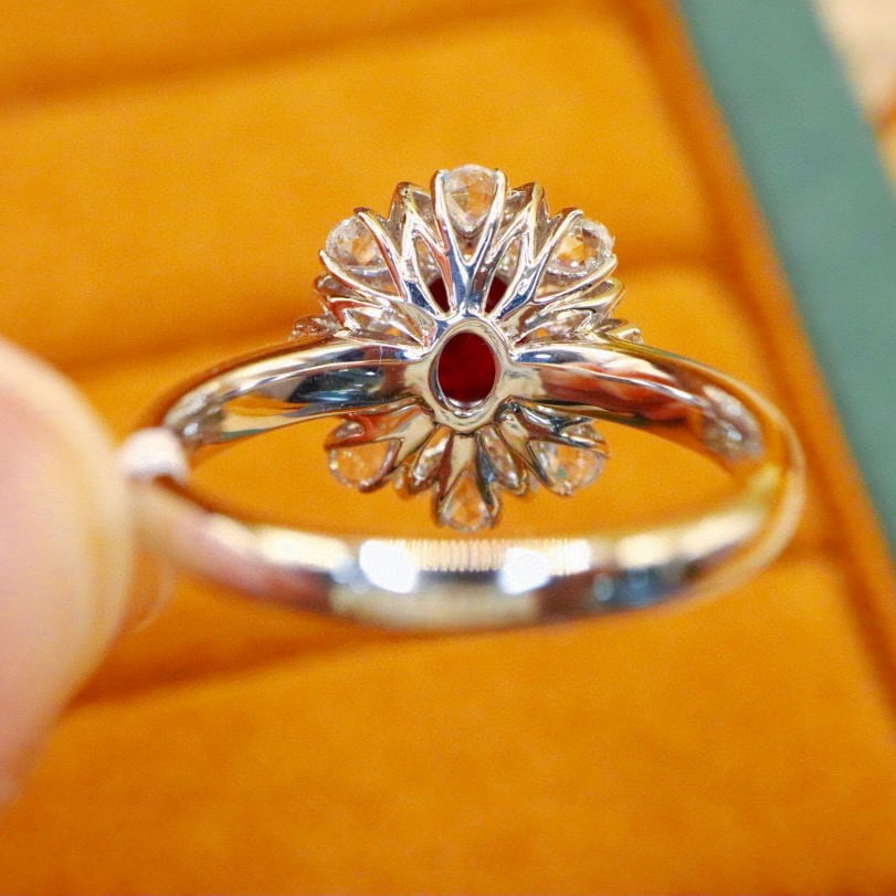 14k Gold 1.61 Ctw Natural Ruby & Diamond Ring - 4