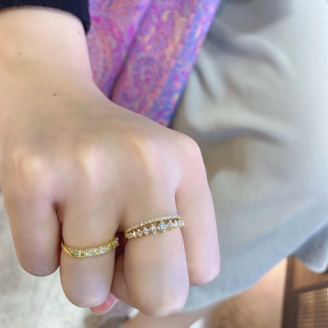 14k Gold 0.35 Ct Natural H Diamond Ring - 2