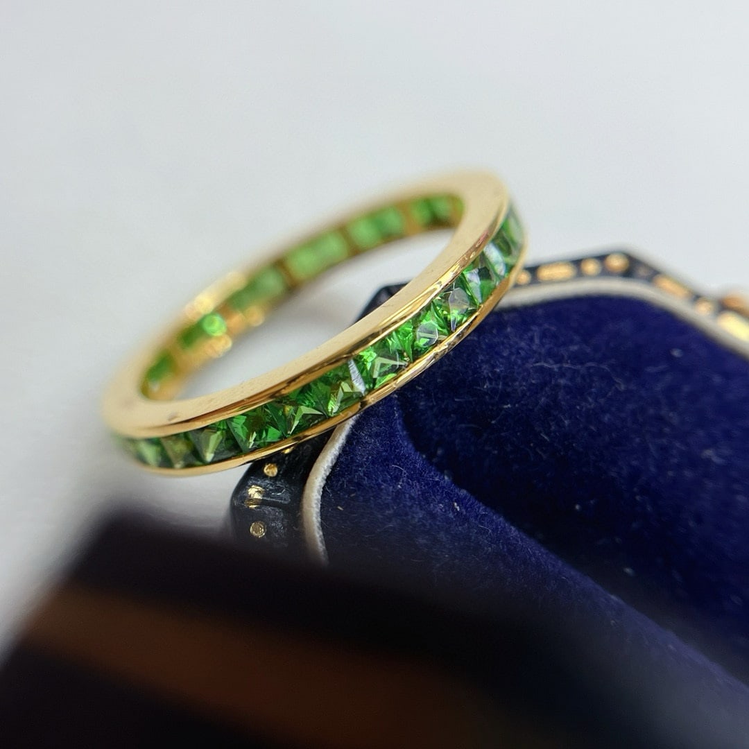 14k Gold 2.20 Ct Natural Tsavorite Ring - 5