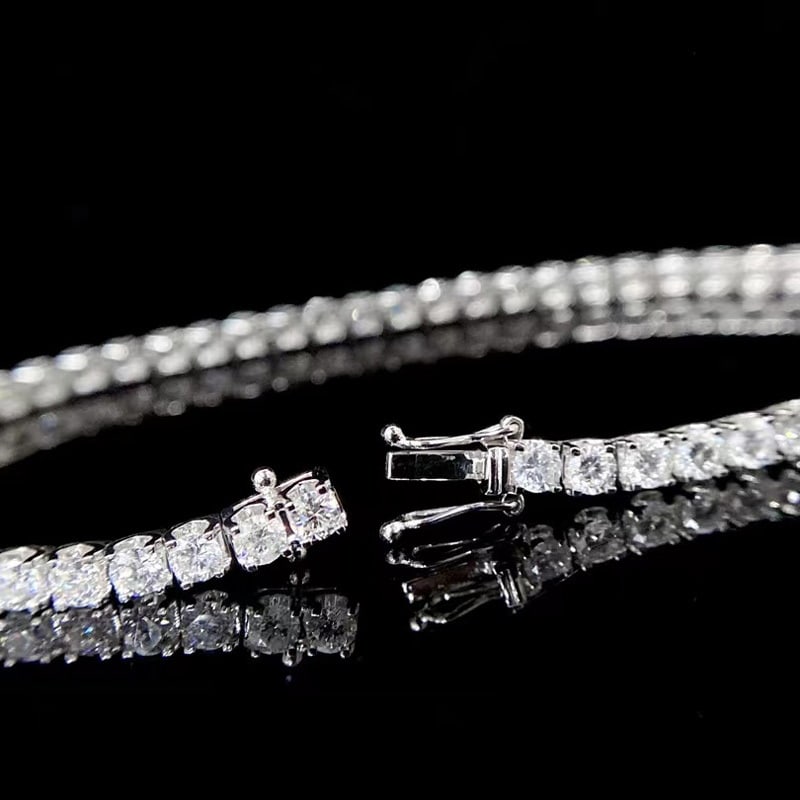 14k Gold 4.1 Ct Natural H Diamond Bracelet - 2