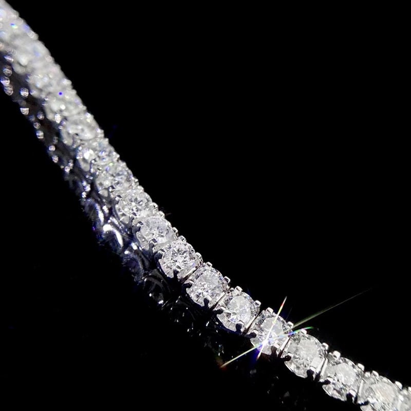 14k Gold 4.1 Ct Natural H Diamond Bracelet - 3