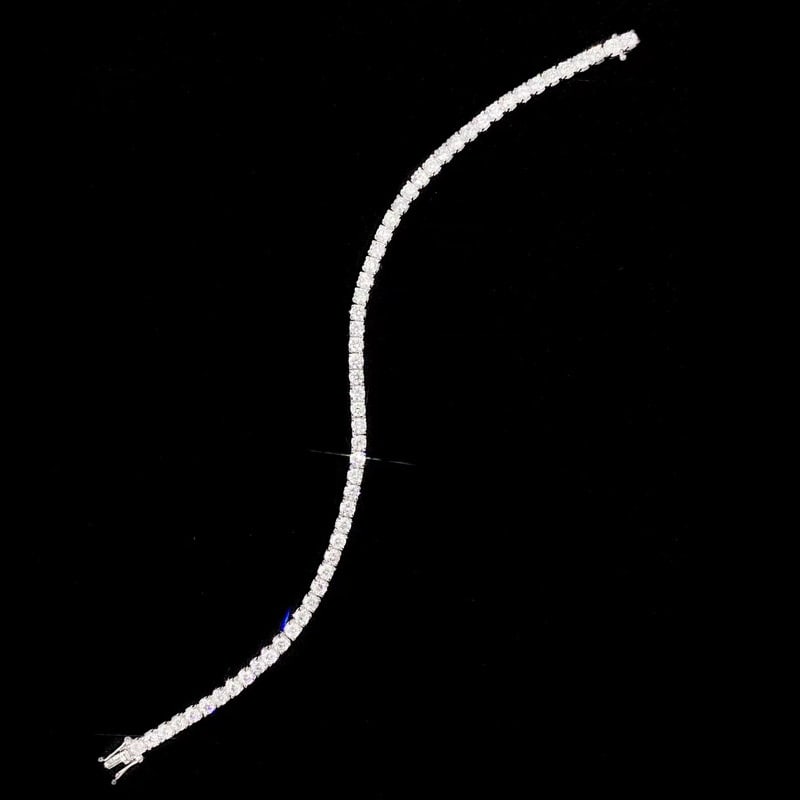 14k Gold 4.1 Ct Natural H Diamond Bracelet - 5