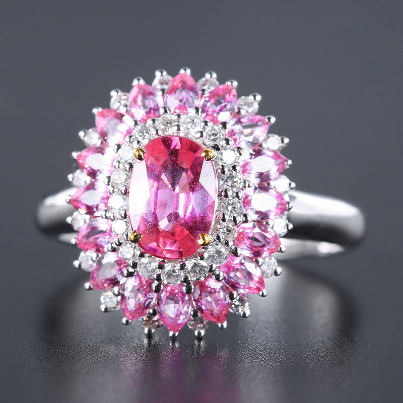 14k Gold 2.51 Ctw Natural Sapphire & Diamond Ring - 2