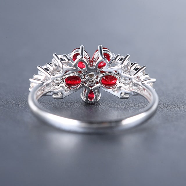 14k Gold 1.55 Ctw Natural Ruby & Diamond Ring - 4