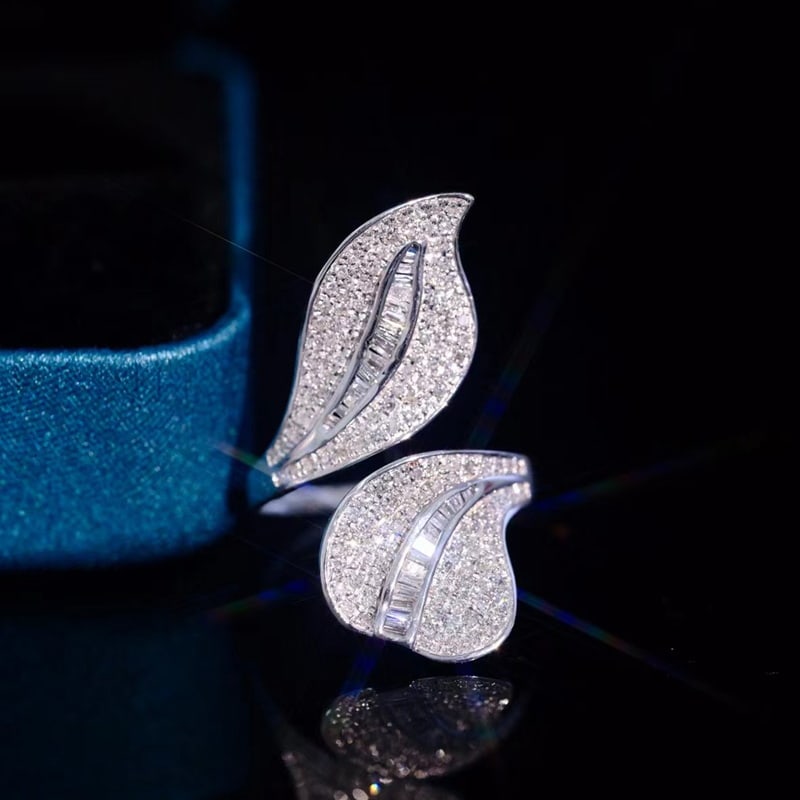 14k Gold 0.73 Ct Natural H Diamond Ring - 2