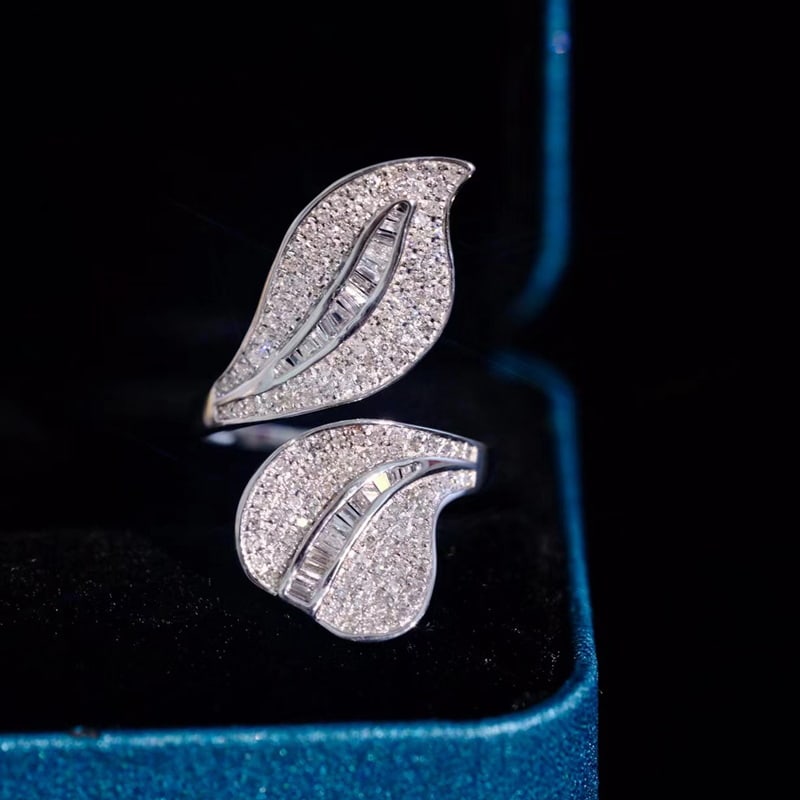 14k Gold 0.73 Ct Natural H Diamond Ring - 5