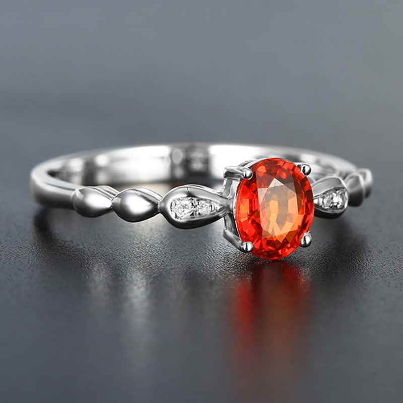 14k Gold 0.69 Ctw Natural Sapphire & Diamond Ring - 2