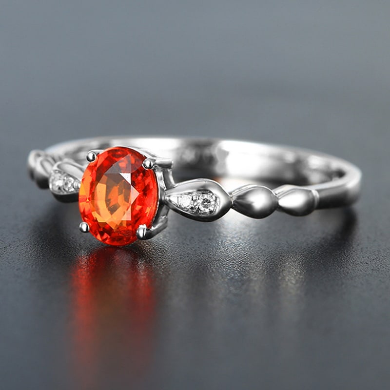 14k Gold 0.69 Ctw Natural Sapphire & Diamond Ring - 3