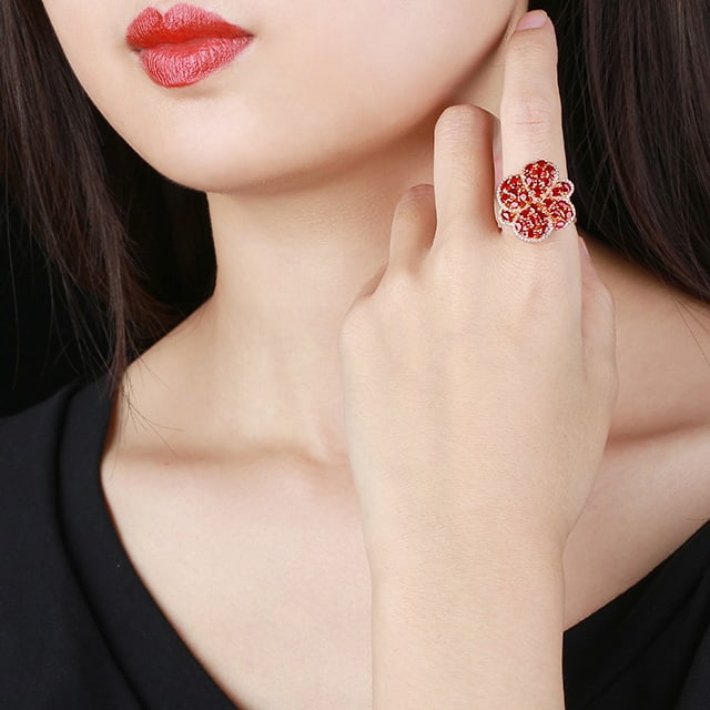 14k Gold 2.79 Ctw Natural Ruby & Diamond Ring - 6