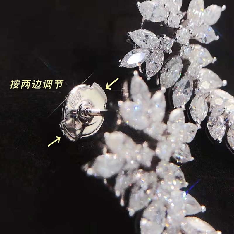 14k Gold 4 Ct Natural H Diamond Earrings - 5