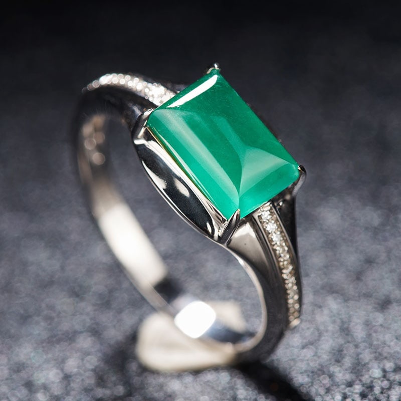 14k Gold 1.60 Ct Natural Emerald & Diamond Ring (1 of 7)