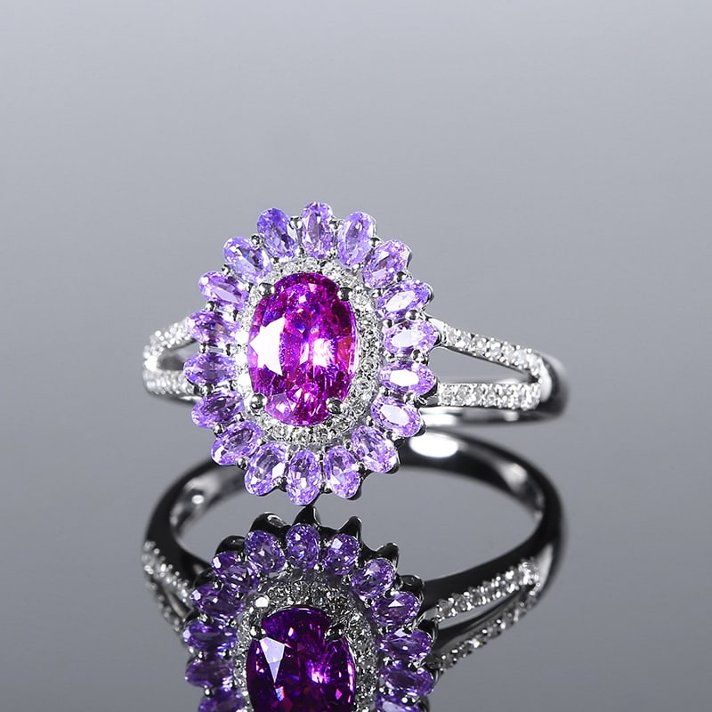 14k Gold 1.94 Ctw Natural Sapphire & Diamond Ring - 2