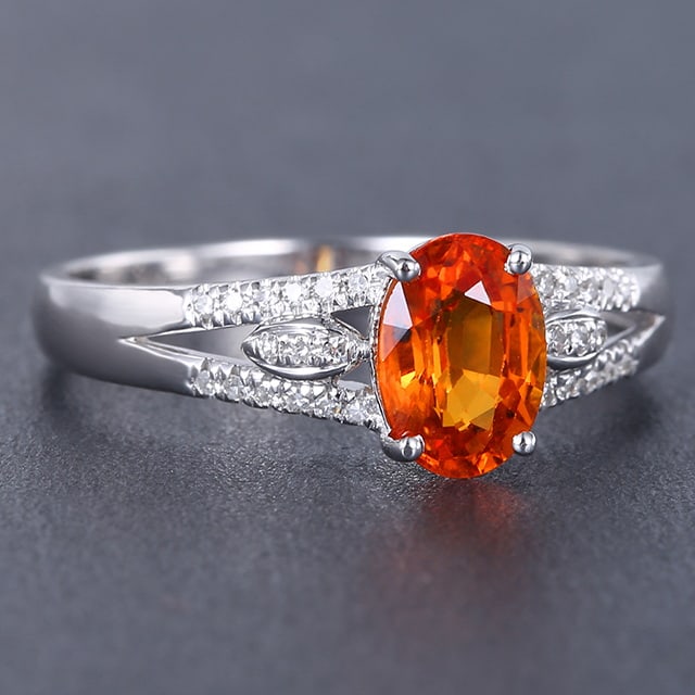 14k Gold 1.29 Ctw Natural Sapphire & Diamond Ring - 3