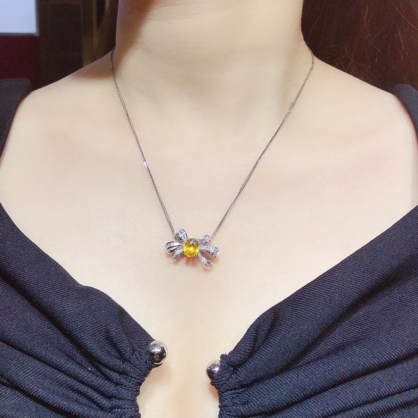 14k Gold 3.02 Ctw Natural Sapphire & Diamond Ring/pendant( Without Chain ) - 6