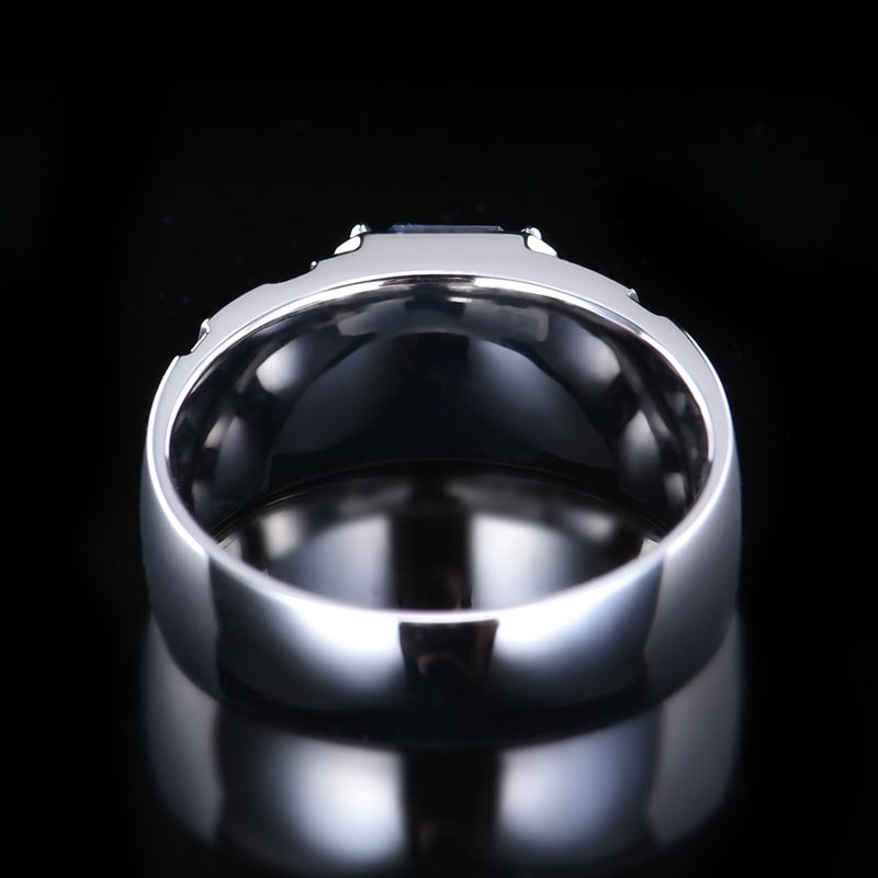 14k Gold 2.46 Ctw Natural Sapphire & Diamond & Men¡¯s Ring - 3